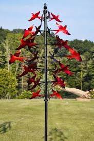 Garden Wind Spinner Cardinals In Flight