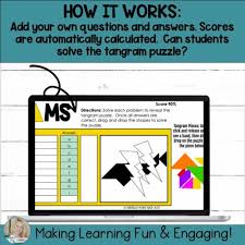 Self Grading Tangram Task Card