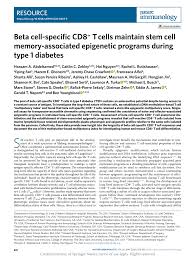 Being 40 is not as bad as i thought it. Beta Cell Specific Cd8 T Cells Maintain Stem Cell Memory Associated Epigenetic Programs During Type 1 Diabetes Request Pdf