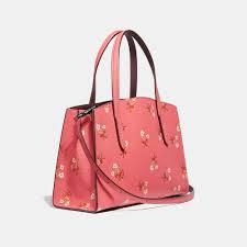 Charlie Carryall 28 With Floral Print Coach Leather
