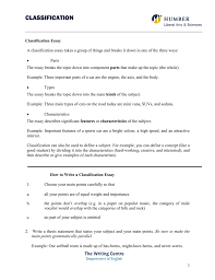 classification classification classification essay a classification essay takes a group of things and breaks it down in one of the three ways parts the essay breaks the