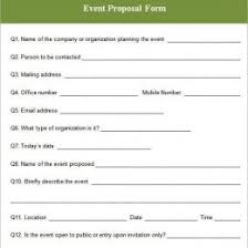Event Proposals Samples Photo Event Proposal Template 16 Download