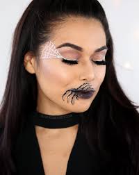 easy halloween makeup idea spider