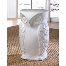 Ceramic Owl Ceramic Stool Garden Stool
