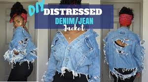 poppin distressed denim jean jacket