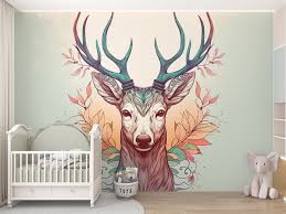 Drawing Wallpaper Wall Murals Deer Vector
