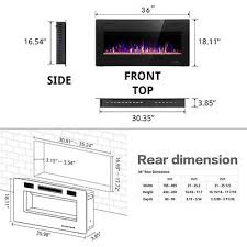 Electric Fireplace Heater Recessed Wall