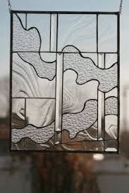 ripples stained glass window panel by