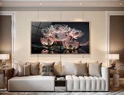 Flowers Tempered Glass Wall Art