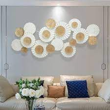 3d Round Flowers Metal Wall Decor