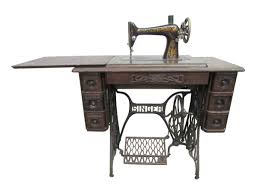antique singer sewing machine with wood