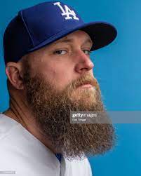 Kevin Quackenbush of the Los Angeles Dodgers poses for a portrait...