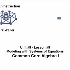 Common Core Algebra I Unit 5 Lesson 5