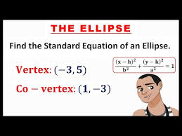 Finding Standard Equation Of An Ellipse