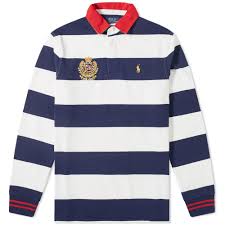 embroidered crest rugby shirt