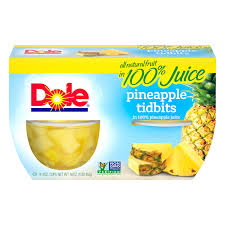 dole fruit bowls pineapple tidbits