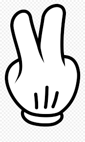 Free 2 Fingers Cliparts Download Clip Art - Mickey Mouse Hand Cursor Png,Peace  Hand Sign Png - free transparent png images - pngaaa.com
