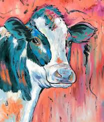 Moood Cow Painting Calm Cow Cow Art