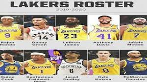 Yes, davis will technically be a free. Los Angeles Lakers Roster 2019 2020 Youtube