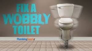 how to fix a wobbly toilet