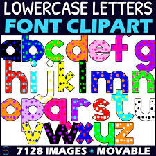 spotted lowercase letters font clipart