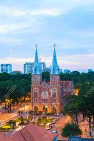 Saigon notre dame cathedral, built in the late 1880s by french colonists, is one of the few remaining strongholds of catholicism in the largely buddhist vietnam. Ho Chi Minh City Vietnam Dec 17 2014 Sunset Or Sunrise At Stock Photo Picture And Royalty Free Image Image 62722513
