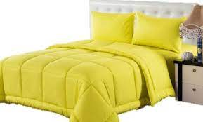 Cotton Solid Yellow Quilted Comforter