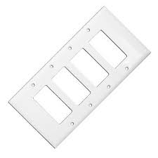 Wall Plate White Blank Decora Four