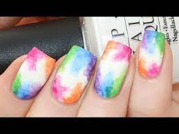 easy watercolor nail art tutorial you