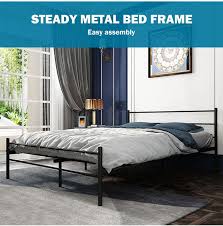 Black Queen Bed Frame Metal Platform