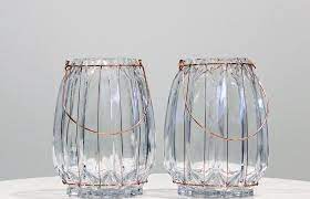 Copper Lantern Candle Holder Vase