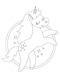 Unicorns coloring page with few details for kids. 5 Printable Unicorn Coloring Pages
