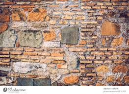 Brick And Stone Wall In Rome Italy