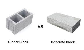 cinder block vs concrete block what is