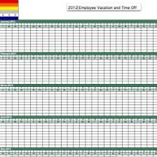 Time Off Tracking Spreadsheet Employee Vacation Tracking