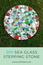 Diy Sea Glass Stepping Stone Lovely