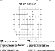Chem Review Crossword Wordmint
