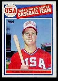 Mark mcgwire's 1987 leaf rated rookie card is almost identical to his 1987 donruss. Amazon Com Mark Mcgwire 1985 Topps Baseball Nm To Mint Rookie Card 401 Pictured On Usa Olympic Team Shipped In Protective Screw Down Holder Sports Related Collectibles Sports Outdoors