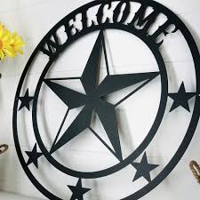 Welcome Sign Metal Texas Star