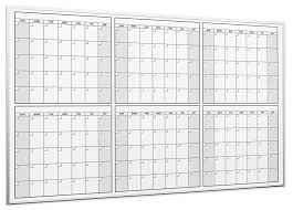 6 Month Or 180 Day Dry Erase Calendars
