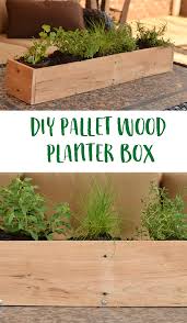 diy wood pallet planter box