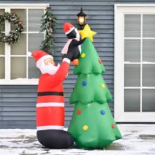 homcom 6ft christmas inflatable tree