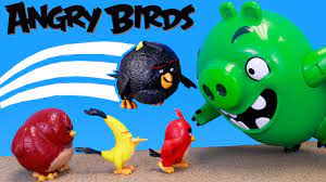 Angry Birds Giant Bad Piggies Transformed by Ray Gun and Destroy Angry Bird  Island and Stealing Eggs