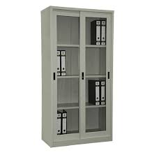 Glass Sliding Door C W 3 Adjustable Shelves