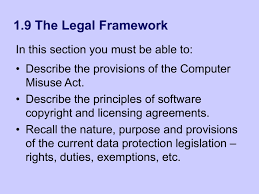 the legal framework computing and ict