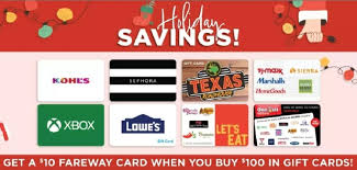 gift cards get 10 fareway gift cards