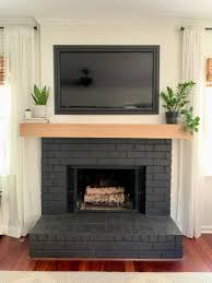 How I Painted My Brick Fireplace Black