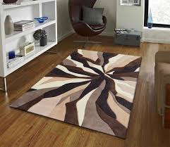 abstract pattern wool carpet beige