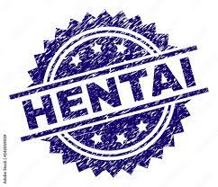 Stockvector HENTAI stamp seal watermark with distress style. Blue vector  rubber print of HENTAI tag with retro texture. | Adobe Stock