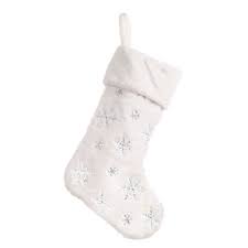 With these personalized disney christmas stockings, you can bring the magic of your favorite childhood movies and the happiest place on earth﻿ straight to your living room. Snowflakes Embroidered White Plush Christmas Stockings Candy Socks Gifts Bag With Hanging Loops Xmas Tree Fireplace Seasonal Decorations Walmart Com Walmart Com